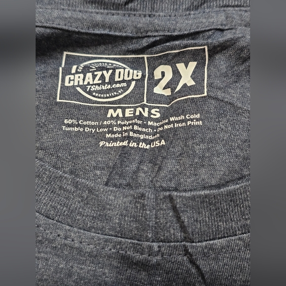 Graphic Men's T-shirt 'More Cowbell' In Heather Navy, 2XL New - Picture 3 of 3